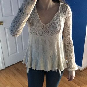 Free people crochet sweater